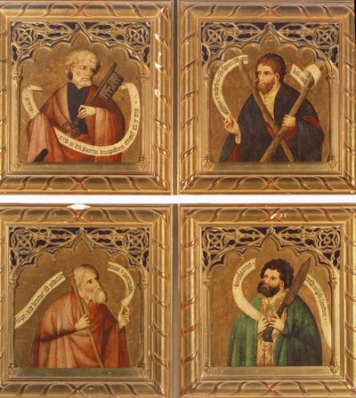 SS. Petrus, Andreas, Filippus en Bartholomeus, 1468 door Nicolas Frances